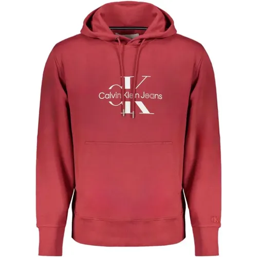 Rosa Kapuzenpullover mit Logoaufdruck , Herren, Größe: 2XL - Calvin Klein - Modalova