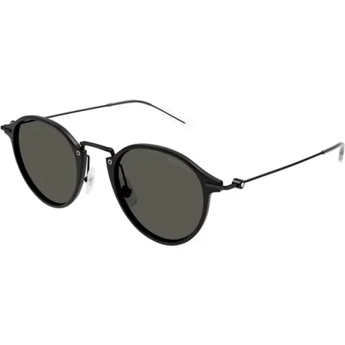 Grey Sunglasses Mb0294S 005 , male, Sizes: 50 MM - Montblanc - Modalova
