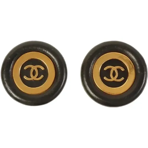 Pre-owned Gold earrings , female, Sizes: ONE SIZE - Chanel Vintage - Modalova