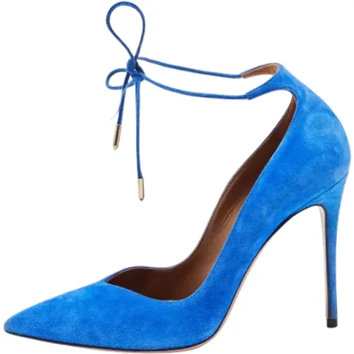 Pre-owned Suede heels , female, Sizes: 4 1/2 UK - Aquazzura Pre-owned - Modalova