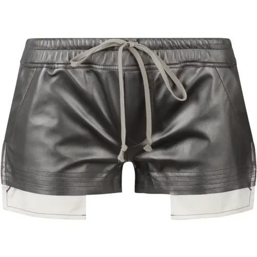 Metallic Lambskin Boxer Shorts , female, Sizes: S - Rick Owens - Modalova