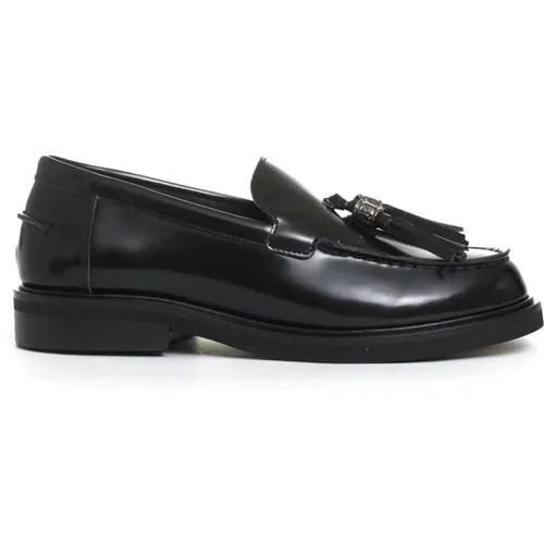 Leather Loafer with Tassels , female, Sizes: 5 1/2 UK, 4 UK, 8 UK, 7 UK, 2 UK, 4 1/2 UK, 6 1/2 UK, 3 UK, 5 UK - Poesie Veneziane - Modalova