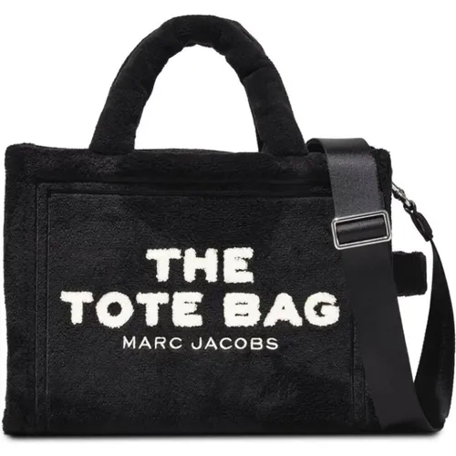 Terry Tote Bag with Slogan Print , female, Sizes: ONE SIZE - Marc Jacobs - Modalova