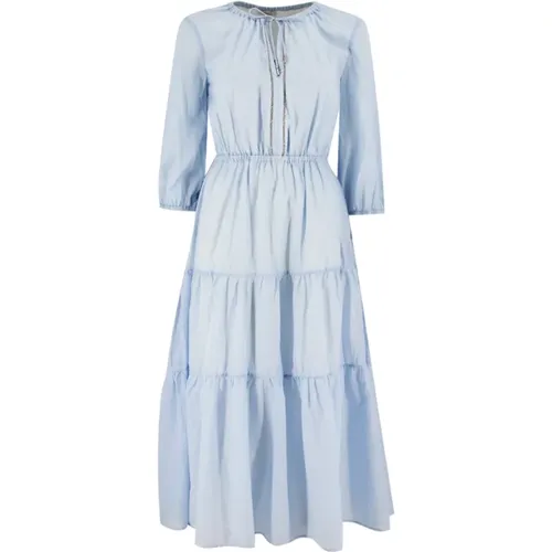 Light and Sophisticated Cotton Dress , female, Sizes: M, L, S, XS - PESERICO - Modalova