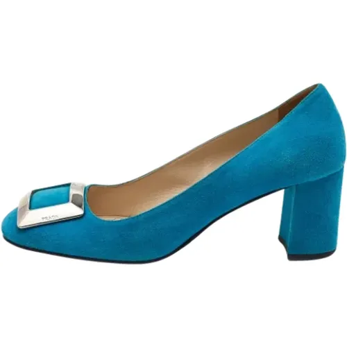 Pre-owned Suede heels , female, Sizes: 6 1/2 UK - Prada Vintage - Modalova