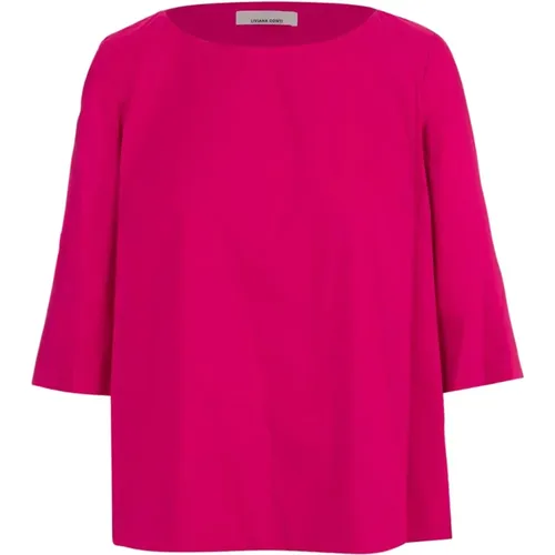 Fuchsia Poplin Stretch Bluse - Liviana Conti - Modalova