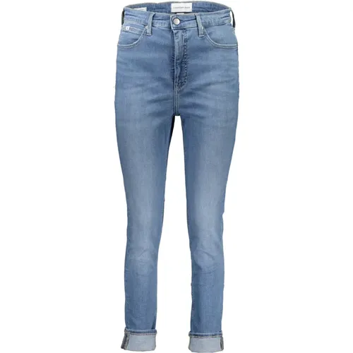 Blaue Skinny Jeans mit Wascheffekt , Damen, Größe: W27 L30 - Calvin Klein - Modalova