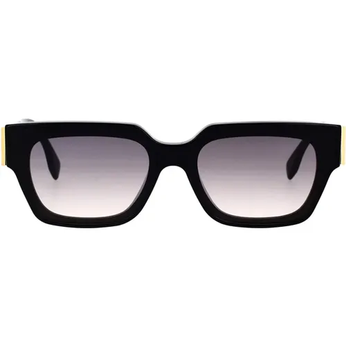 Glamouröse Sonnenbrille mit minimalistischem Rahmen und Verlaufsgläsern , Herren, Größe: 63 MM - Fendi - Modalova