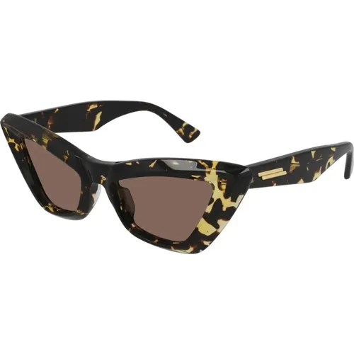 Cat-Eye-Acetat-Sonnenbrille mit braunen Gläsern - Bottega Veneta - Modalova