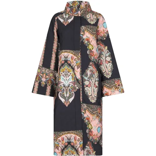 Quilted Floral Print Coat , female, Sizes: L, S - Lollys Laundry - Modalova