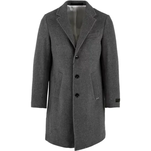 Classic Long Wool Coat with Comfortable Pockets and Back Slit , male, Sizes: L, 2XL, M - Liu Jo - Modalova