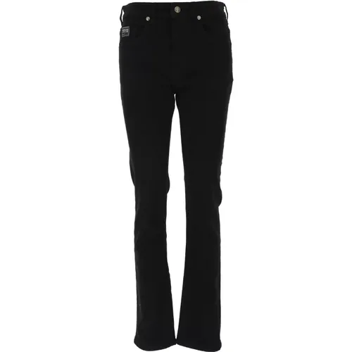 Schwarze Hose Stilvoll , Damen, Größe: W26 - Versace Jeans Couture - Modalova