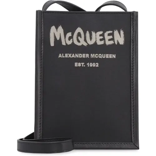 Logo Messenger Bag with Leather Details , female, Sizes: ONE SIZE - alexander mcqueen - Modalova