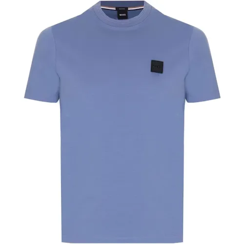 Blau Crewneck Logo Jersey T-shirt - Boss - Modalova