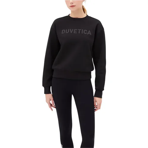 Logo Sweatshirt Chic Casual Trendy , female, Sizes: M, L, S, XL - duvetica - Modalova