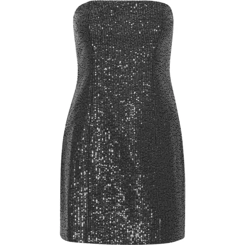 Black Twill Sequin Mini Dress , female, Sizes: M - Rotate Birger Christensen - Modalova