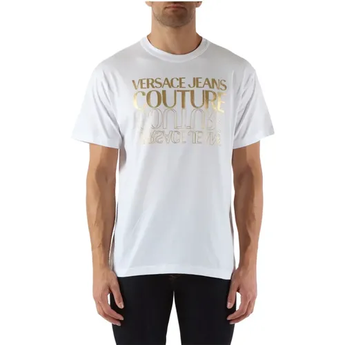 Regular Fit Cotton T-shirt with Logo , male, Sizes: XS, M, L, S - Versace Jeans Couture - Modalova