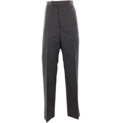 Grey Wide Leg Trousers , male, Sizes: L, M - Thom Browne - Modalova