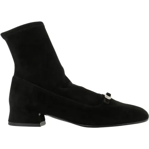 Suede Ankle Boots with Silver Buckle , female, Sizes: 4 1/2 UK, 5 1/2 UK, 5 UK, 6 UK - DEL Carlo - Modalova