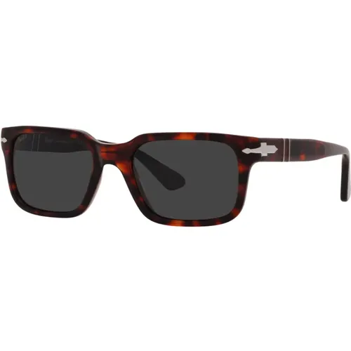 Dark Havana/Dark Grey Sunglasses , male, Sizes: 53 MM - Persol - Modalova