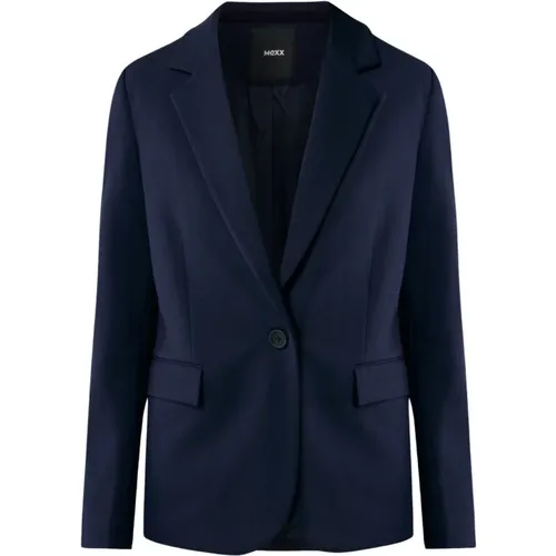 Navy Basic Relaxed Fit Blazer , Damen, Größe: M - Mexx - Modalova