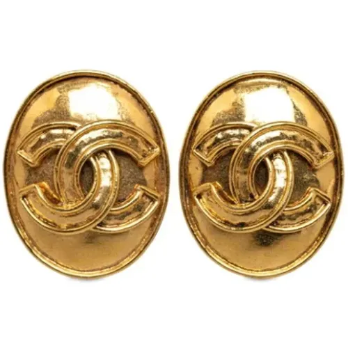 Pre-owned Metal earrings , female, Sizes: ONE SIZE - Chanel Vintage - Modalova