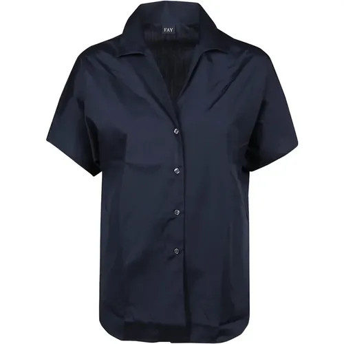 Short Sleeve Shirt , female, Sizes: L, M, XS - Fay - Modalova
