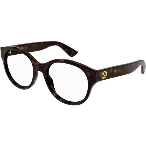 Stylish Havana Frame Sunglasses , unisex, Sizes: 53 MM - Gucci - Modalova