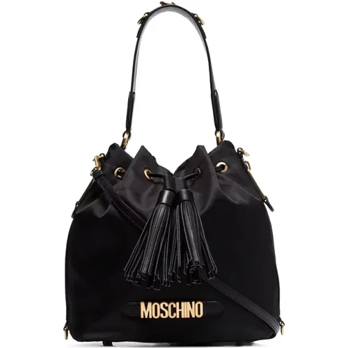 Schwarzer Damen Rucksack Stil Schultertasche - Moschino - Modalova