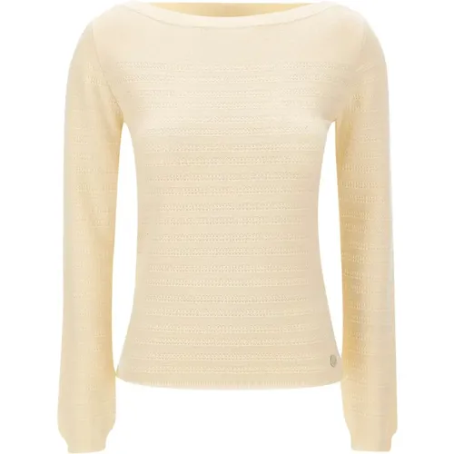 Weiße Pullover für einen Stilvollen Look , Damen, Größe: M - Woolrich - Modalova