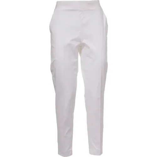 Cotton Pants with Elastic Waist , female, Sizes: XS, L, M - Le Tricot Perugia - Modalova