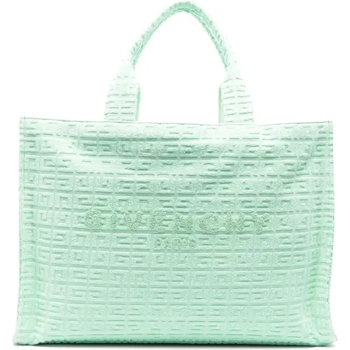 Grüne Jacquard Baumwoll-Tote Tasche - Givenchy - Modalova