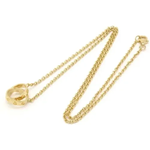 Pre-owned Gold necklaces , female, Sizes: ONE SIZE - Cartier Vintage - Modalova