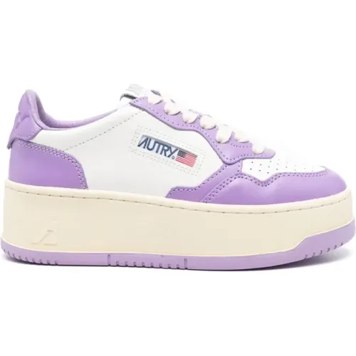 Sneakers with Lilac Accents , female, Sizes: 8 UK, 7 UK, 6 UK, 3 UK, 5 UK, 2 UK - Autry - Modalova