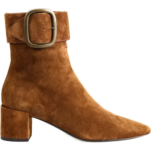 Leather Ankle Boots , female, Sizes: 3 UK - Saint Laurent - Modalova