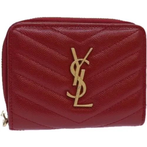 Pre-owned Leather wallets , female, Sizes: ONE SIZE - Yves Saint Laurent Vintage - Modalova