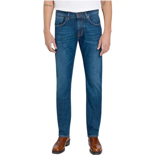 Slim Fit Jeans mit Gürtelschlaufen , Herren, Größe: W34 L34 - BALDESSARINI - Modalova