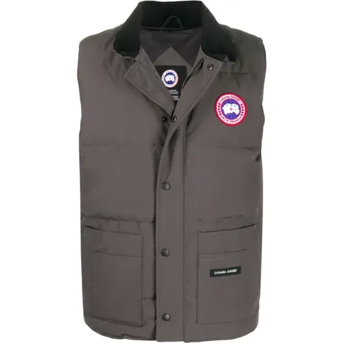 Freestyle Crew Vest in Grey , male, Sizes: XL, S, L - Canada Goose - Modalova