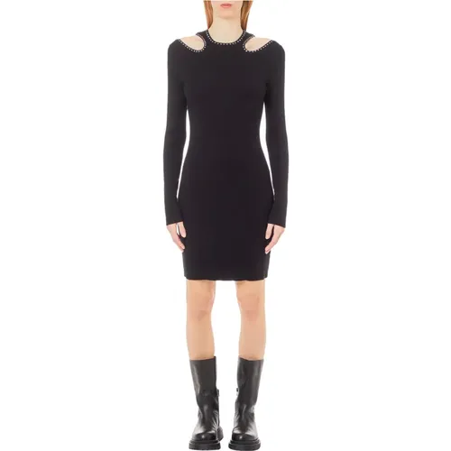 Schwarzes Strick Mini Kleid Eleganter Stil , Damen, Größe: XS - Liu Jo - Modalova