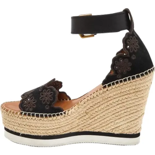 Pre-owned Leather sandals , female, Sizes: 4 UK - Chloé Pre-owned - Modalova