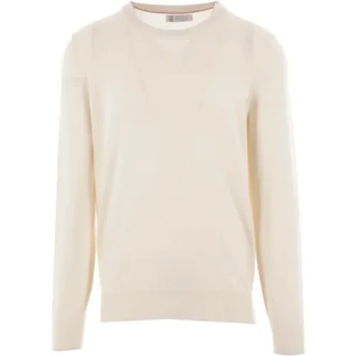 Cashmere Sweater with Ribbed Details , male, Sizes: 2XL, XL, L - BRUNELLO CUCINELLI - Modalova