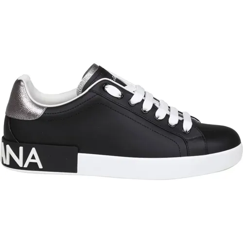 Silver Portofino Sneakers , male, Sizes: 9 UK, 6 UK, 8 1/2 UK, 11 UK, 7 UK - Dolce & Gabbana - Modalova