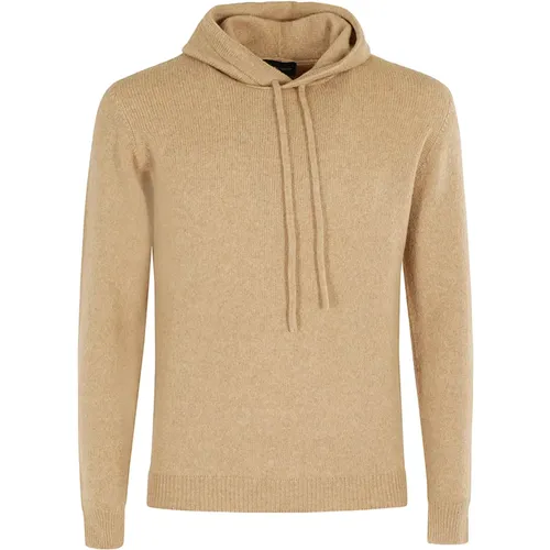 Baby Camel Wolle Cappuccio Pullover,Baby Camel Wool Hooded Sweater - Roberto Collina - Modalova