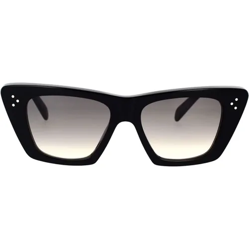Geometrische Sonnenbrille mit braunen Verlaufsgläsern , Damen, Größe: 51 MM - Celine - Modalova