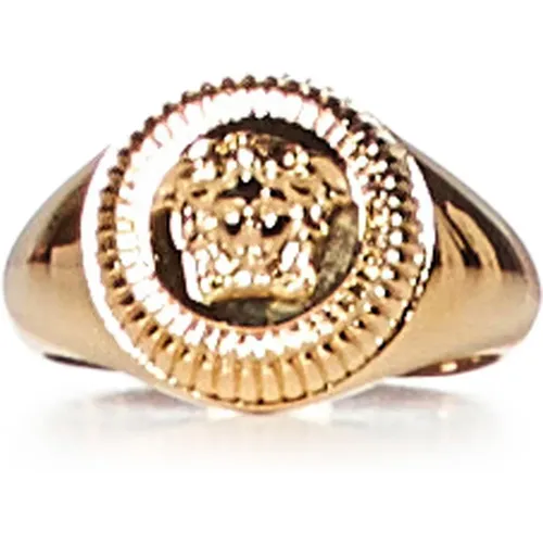 Goldener Medusa Emblem Ring Versace - Versace - Modalova