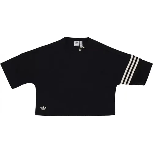 Schwarz/Weiß W Tee Streetwear Shirt - Adidas - Modalova