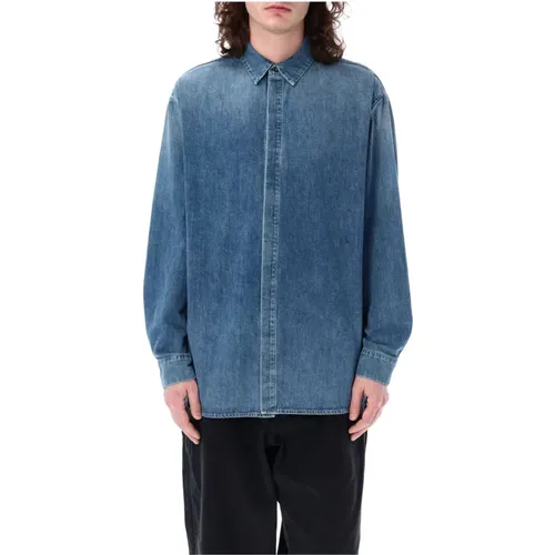 Indigo Denim Casual Shirt , male, Sizes: L - Fear Of God - Modalova