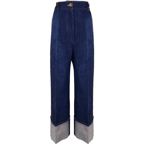 Dunkelblaue Jeans mit Umschlag - Patou - Modalova