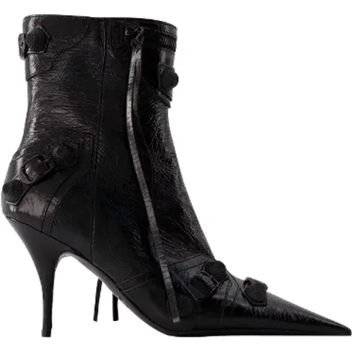 Leather Boots, 7cm Heel , female, Sizes: 4 UK, 6 UK, 3 UK, 7 UK, 4 1/2 UK, 5 1/2 UK, 2 UK - Balenciaga - Modalova