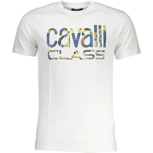 Print Logo Round Neck T-Shirt , male, Sizes: XL, 2XL - Cavalli Class - Modalova